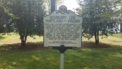 Virginia Maryland Border